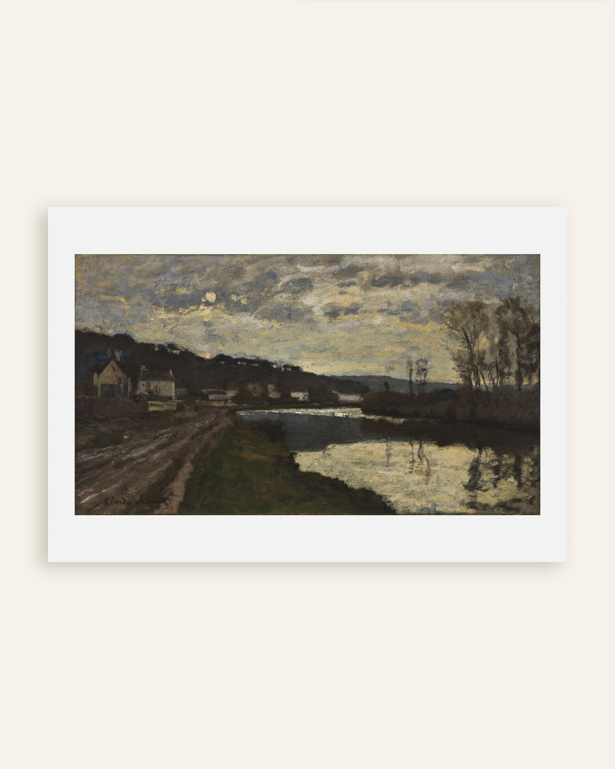 Poster La Senna a Bougival (1870) di Claude Monet, miniatura