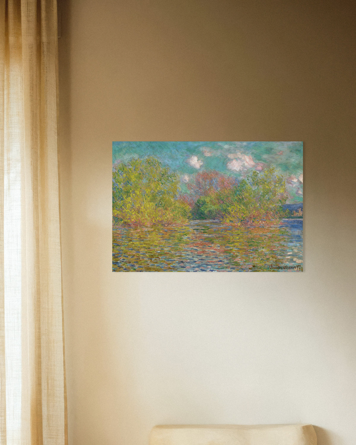 Poster La Senna vicino a Giverny (1888) di Claude Monet
