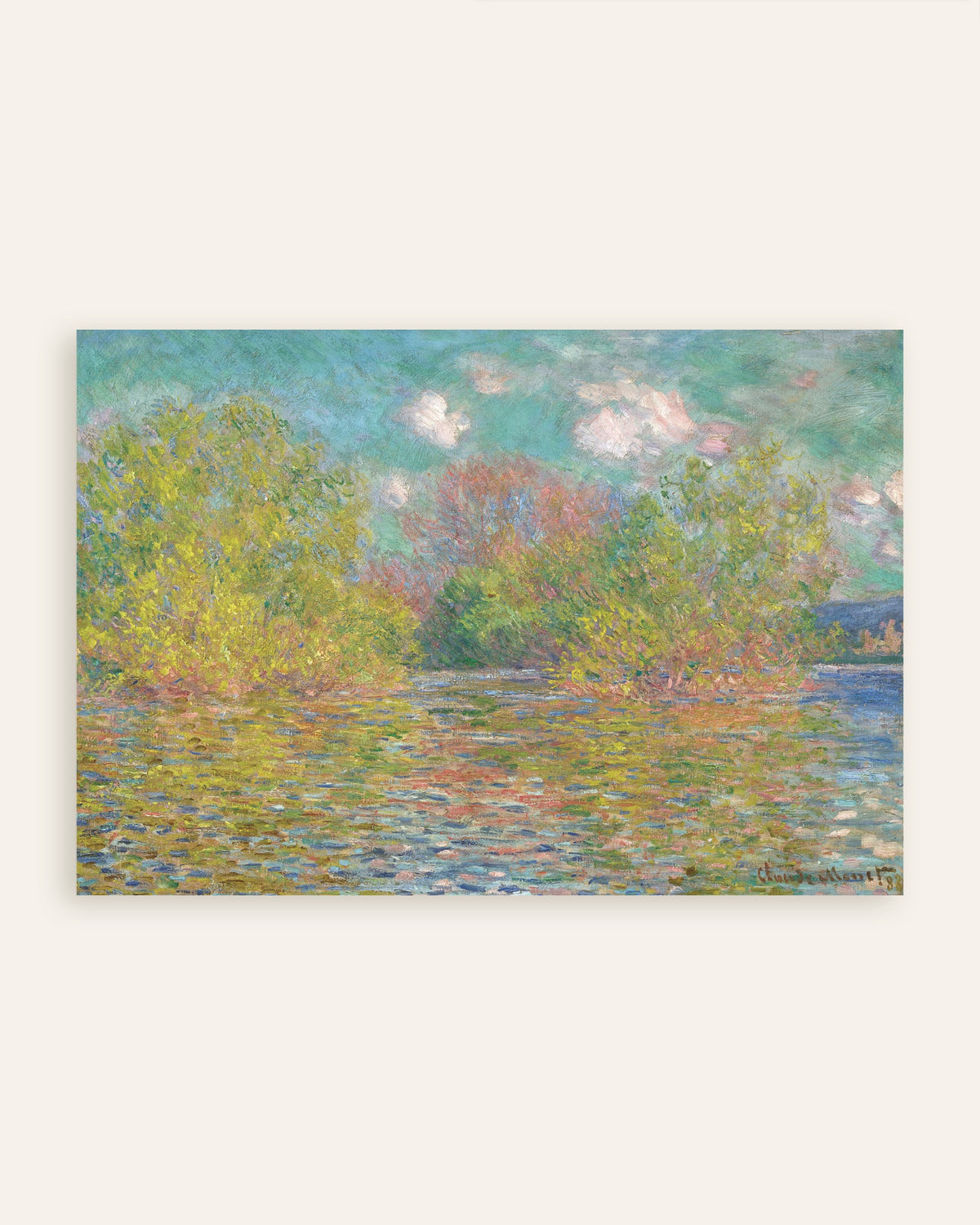 Poster La Senna vicino a Giverny (1888) di Claude Monet, miniatura