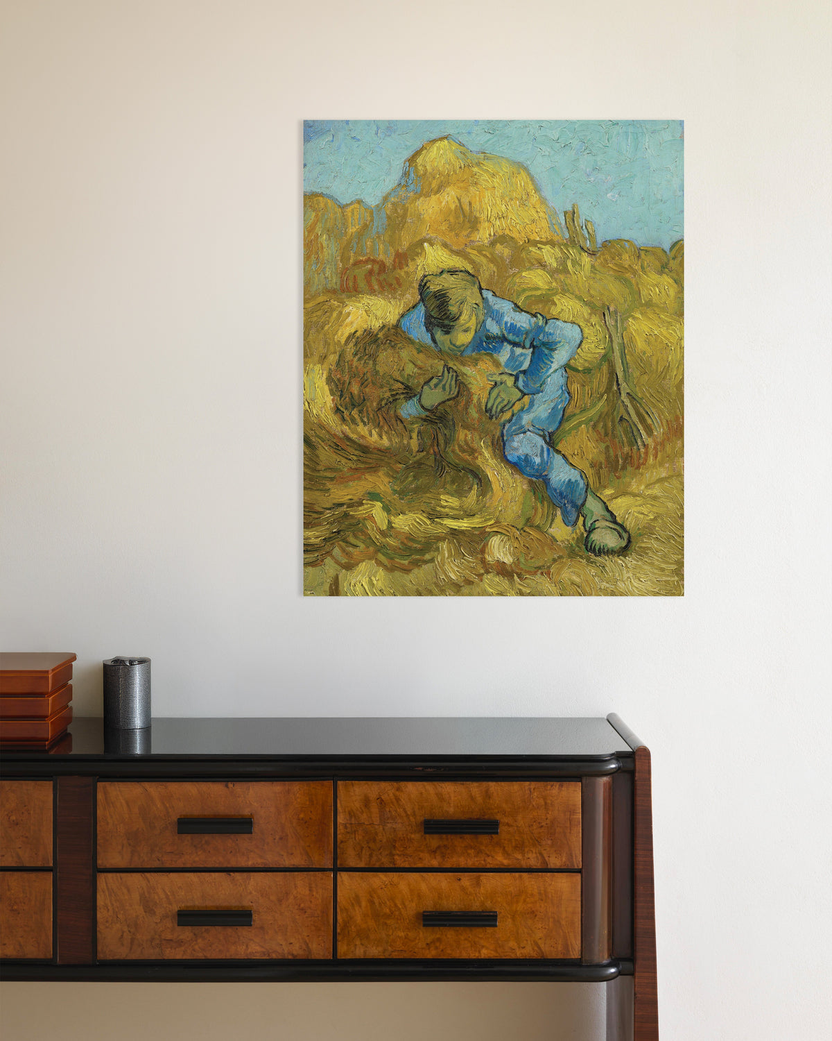 Poster di Il legatore di covoni, da Millet (1889), di Vincent van Gogh