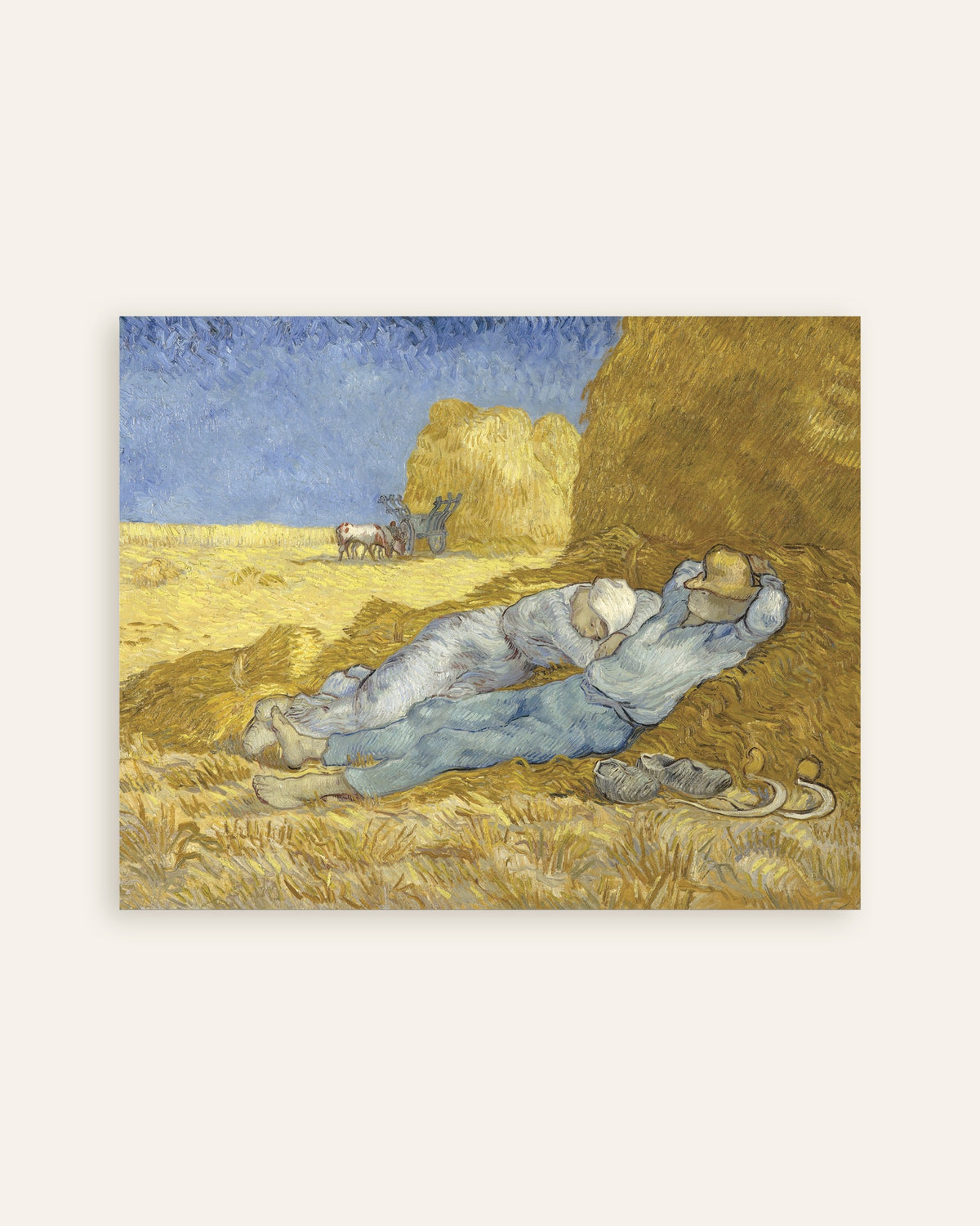 Poster di La siesta, dopo Millet (1890) di Vincent van Gogh, miniatura