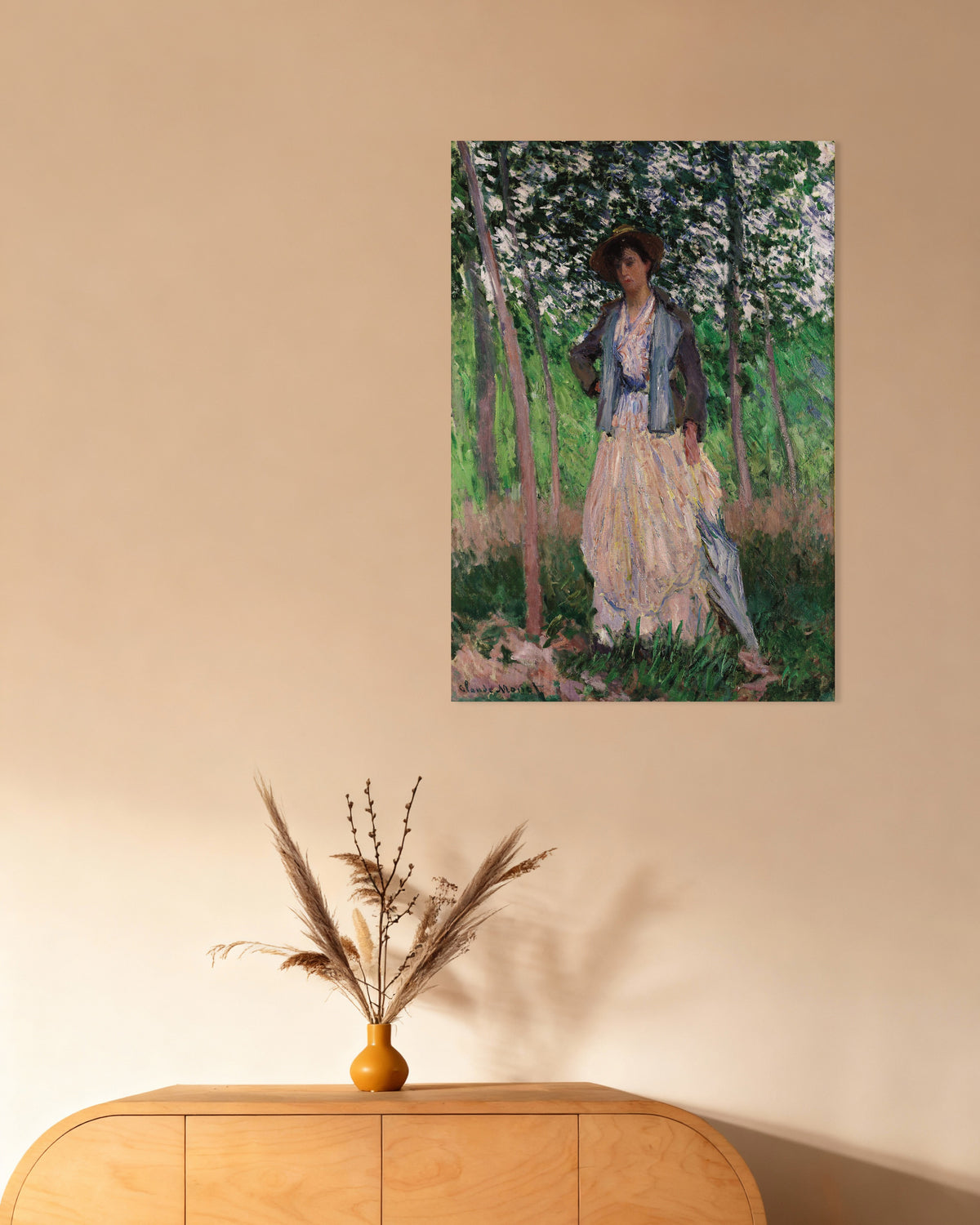 Poster La passeggiatrice, Suzanne Hoschedé (1887) di Claude Monet