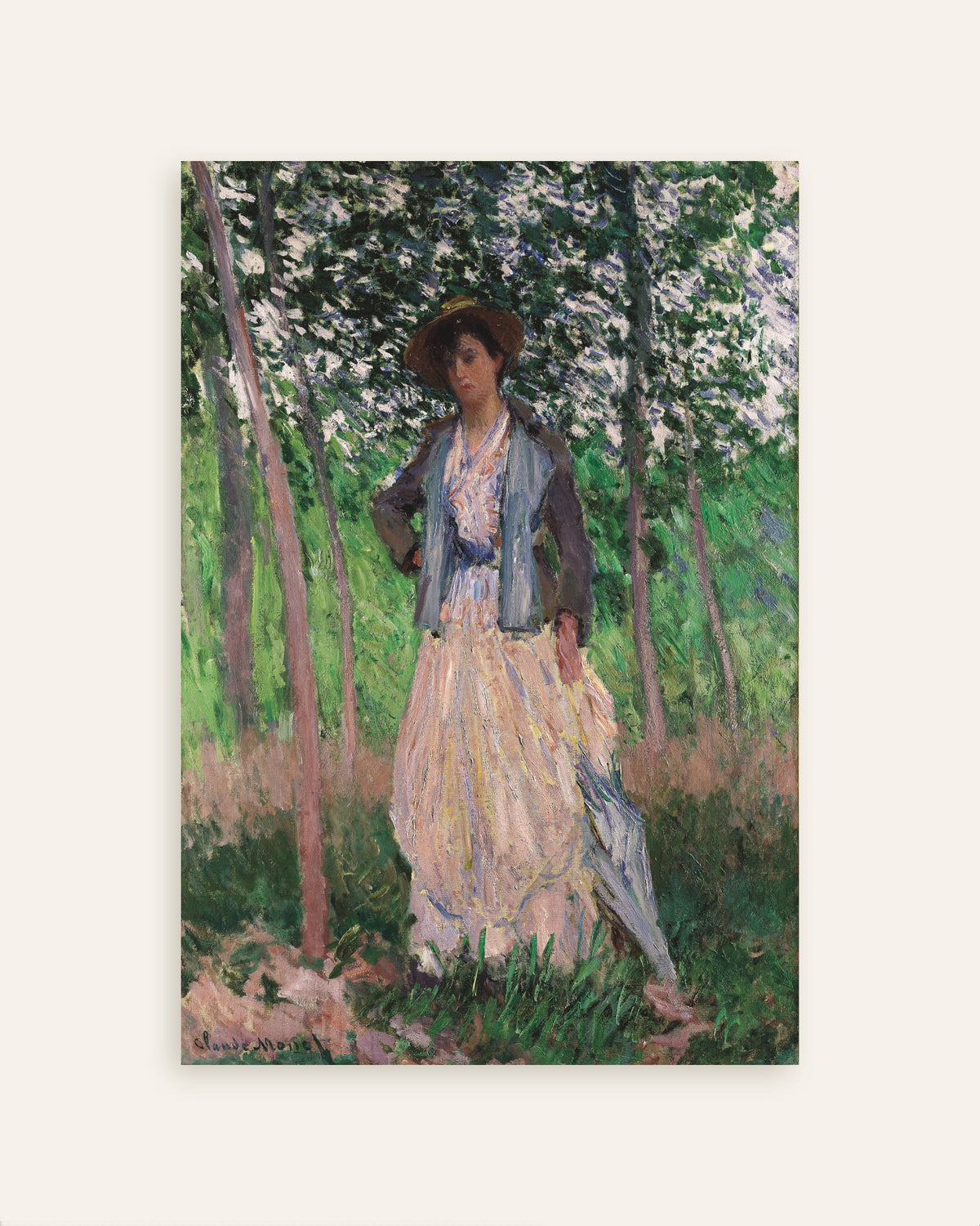 Poster La passeggiatrice, Suzanne Hoschedé (1887) di Claude Monet, miniatura