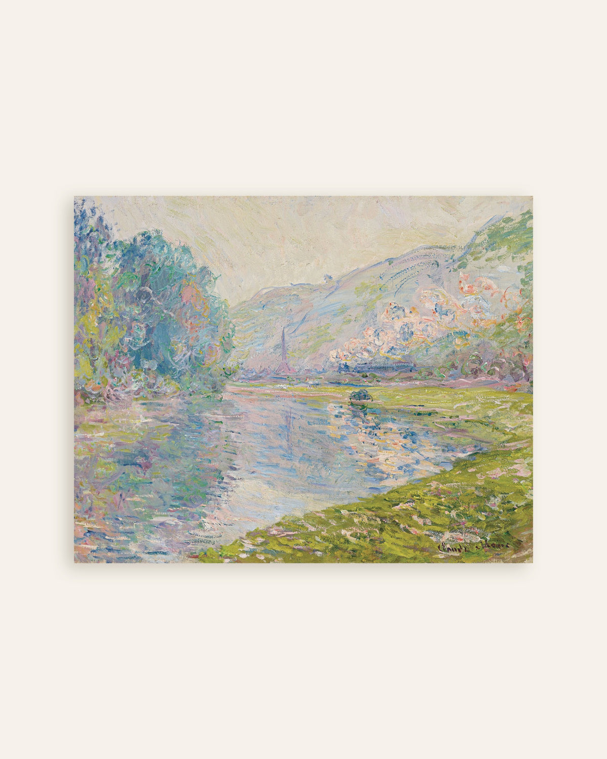 Poster Il treno a Jeufosse (1884) di Claude Monet, miniatura