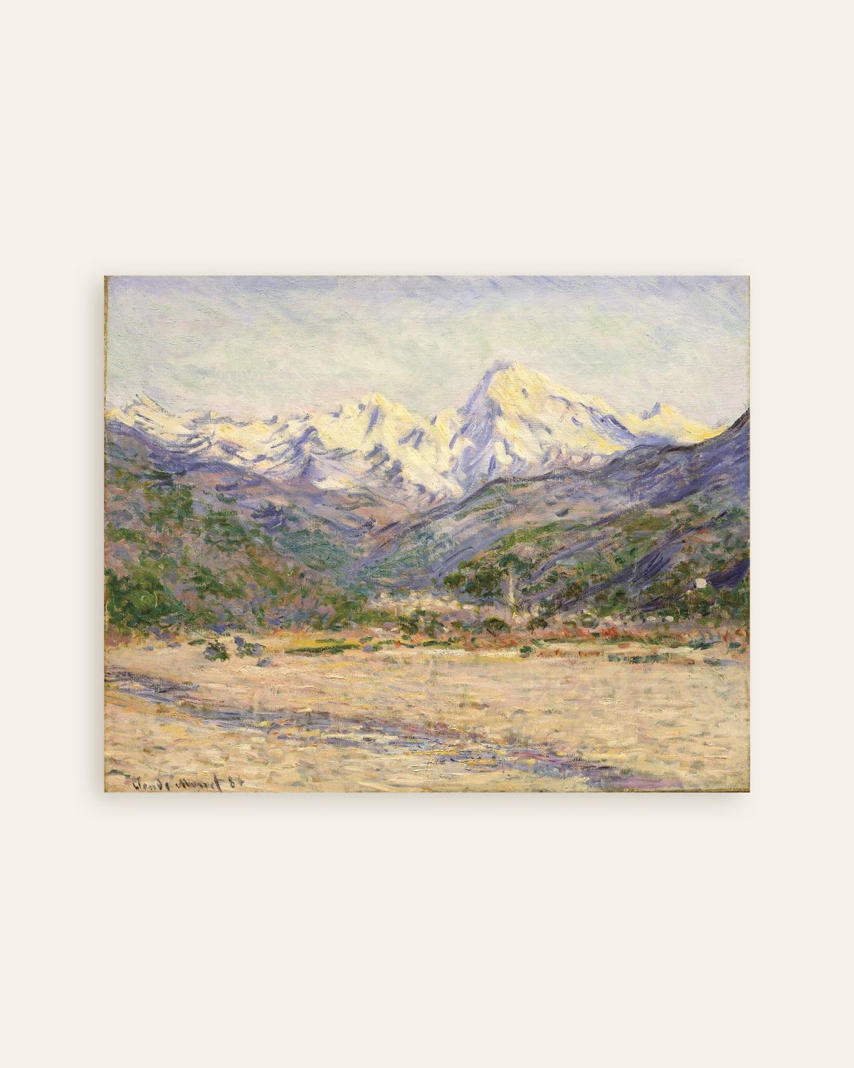 Poster La valle del Nervia (1884) di Claude Monet, miniatura