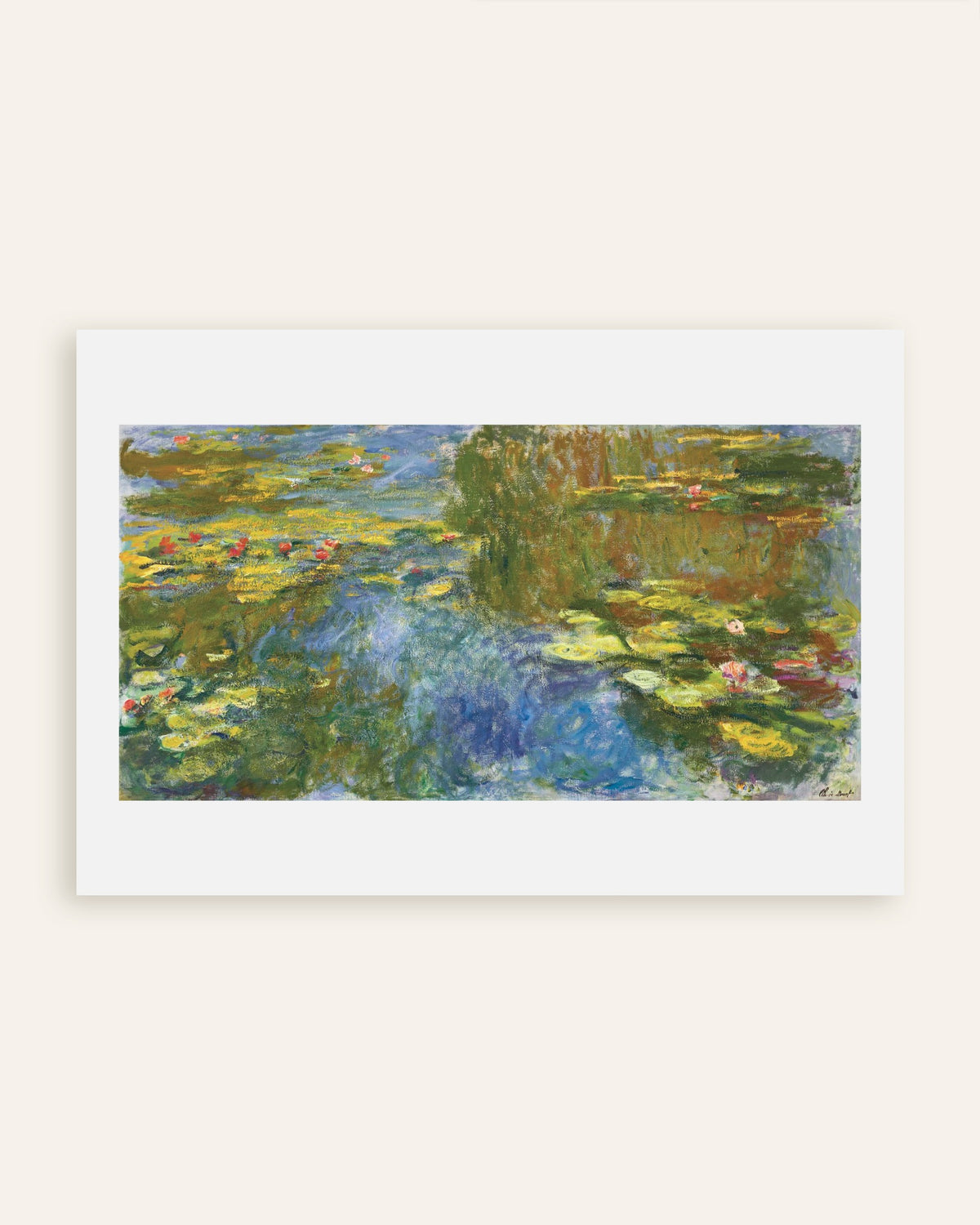 Poster Lo stagno delle ninfee (circa 1917–1919) di Claude Monet, miniatura