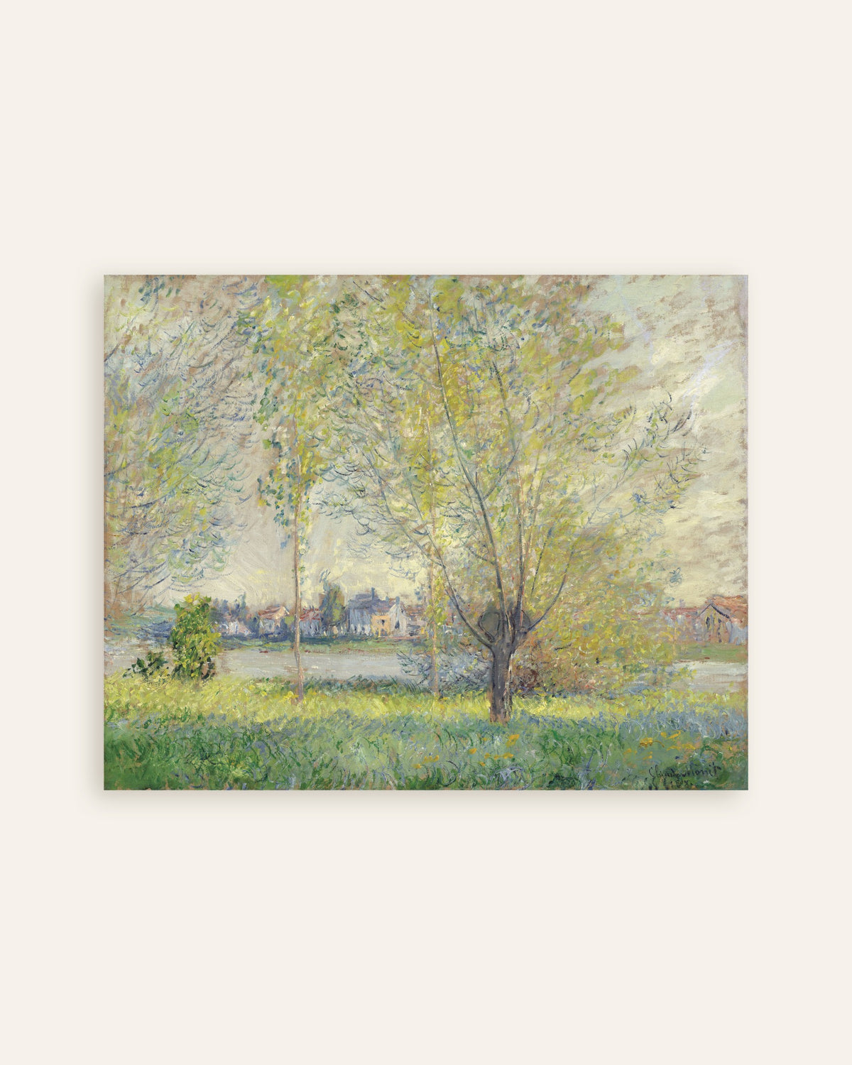 Poster I salici (1880) di Claude Monet, miniatura