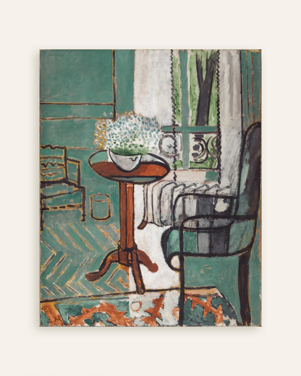 La finestra (Interno con nontiscordardimé) di Henri Matisse, poster, miniatura