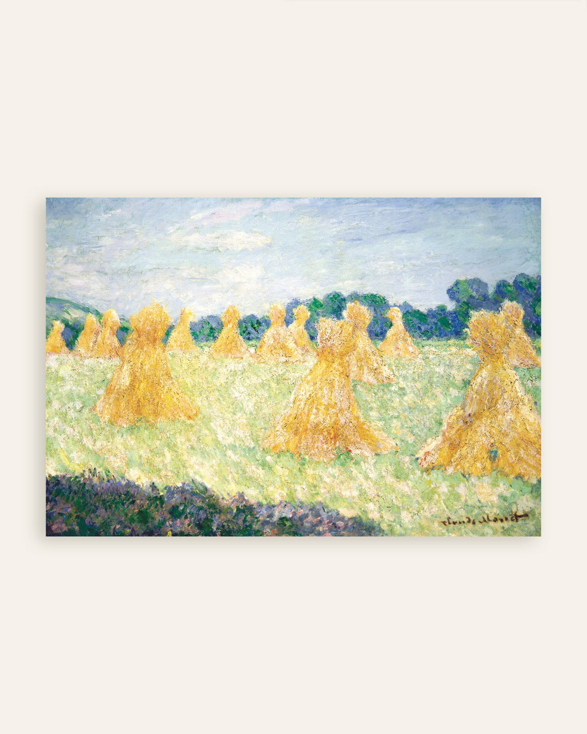 Poster Le signorine di Giverny, effetto di sole (1894) di Claude Monet, miniatura