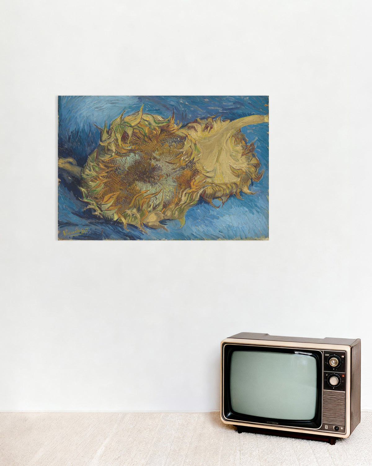Poster di Due girasoli tagliati (1887) di Vincent van Gogh