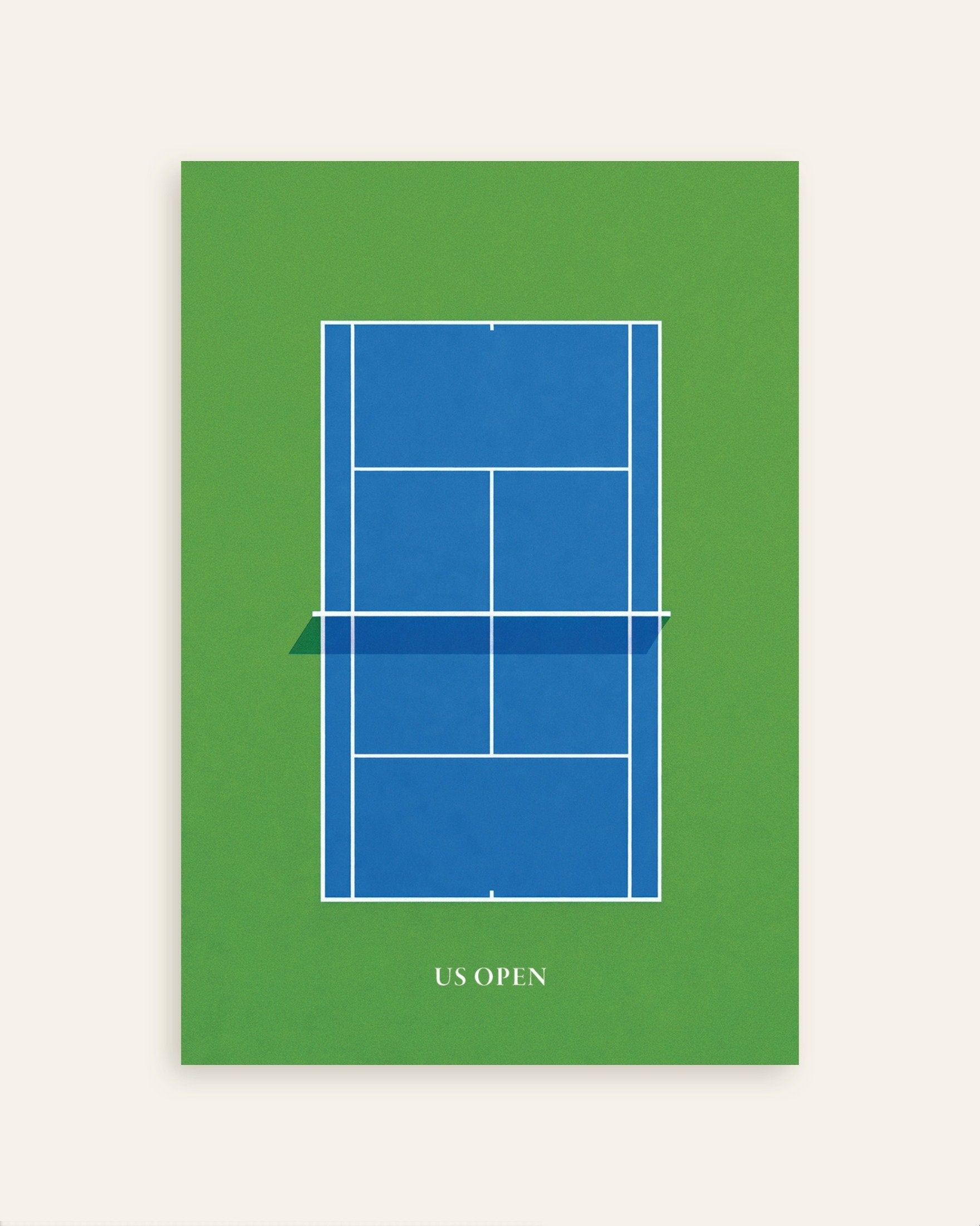 Poster of US Open tennis poster – Modern blue court art print, thumbnail