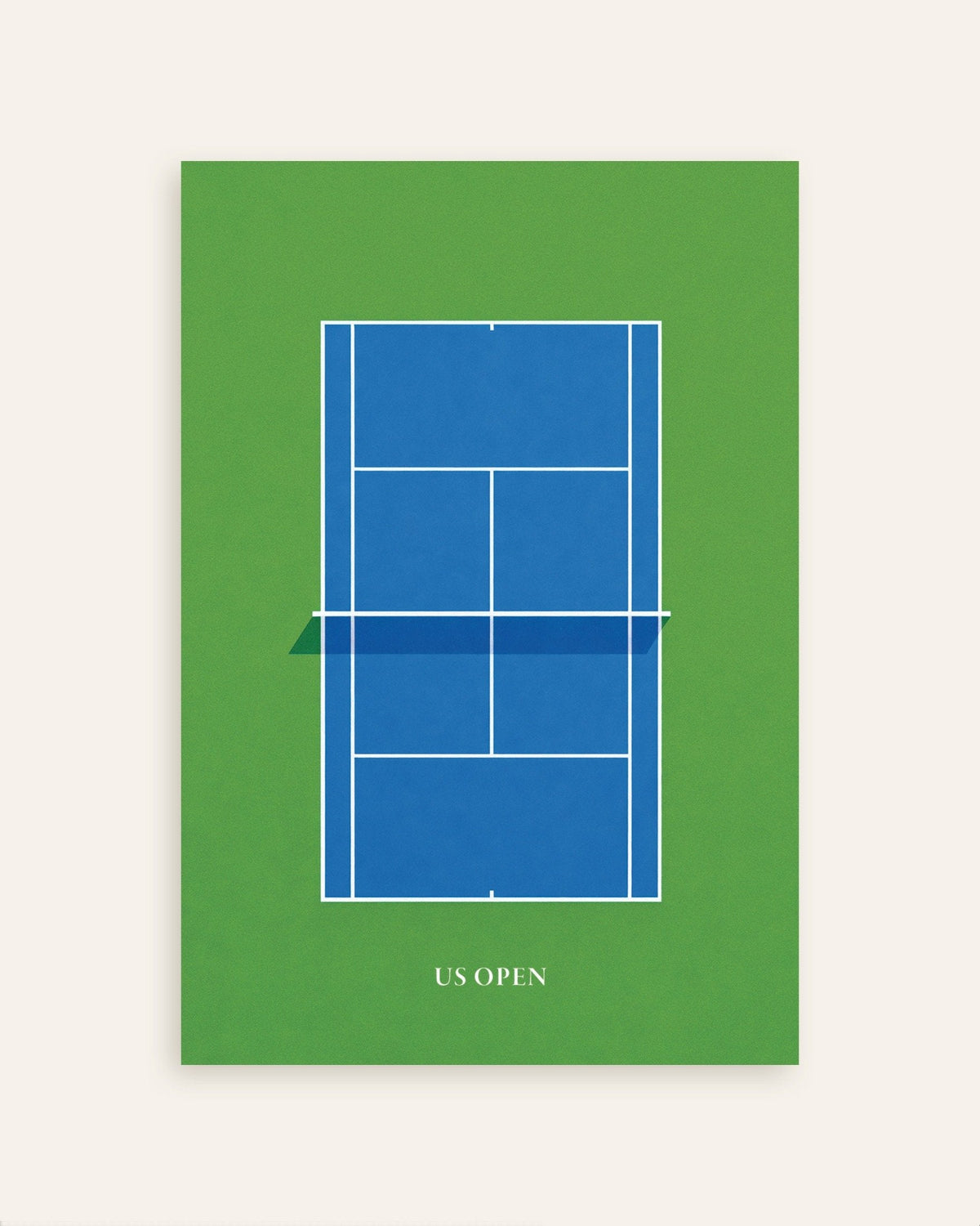 Poster di tennis US Open: poster moderno del campo blu, miniatura