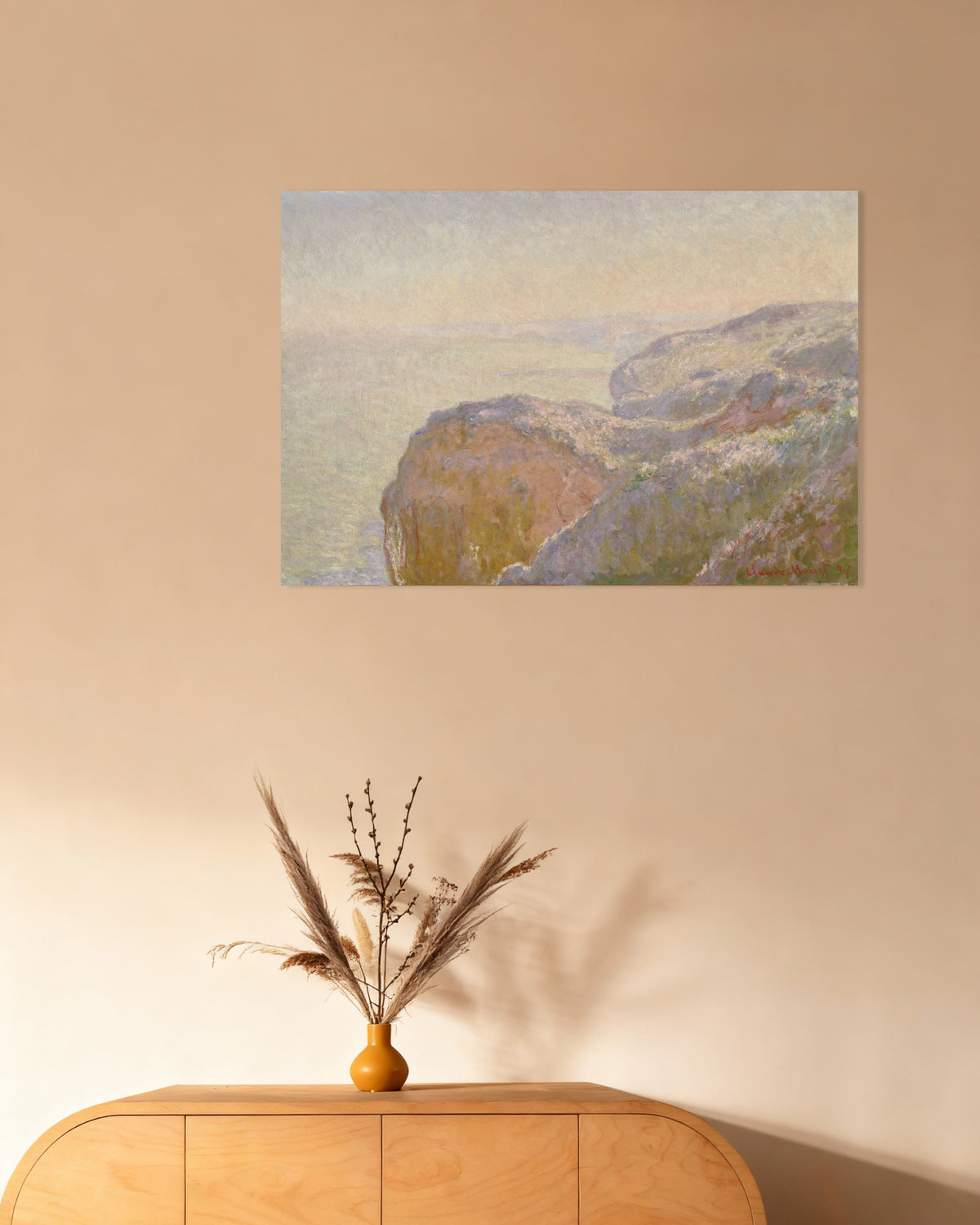 Poster Val-Saint-Nicolas, vicino a Dieppe, mattino (1897) di Claude Monet