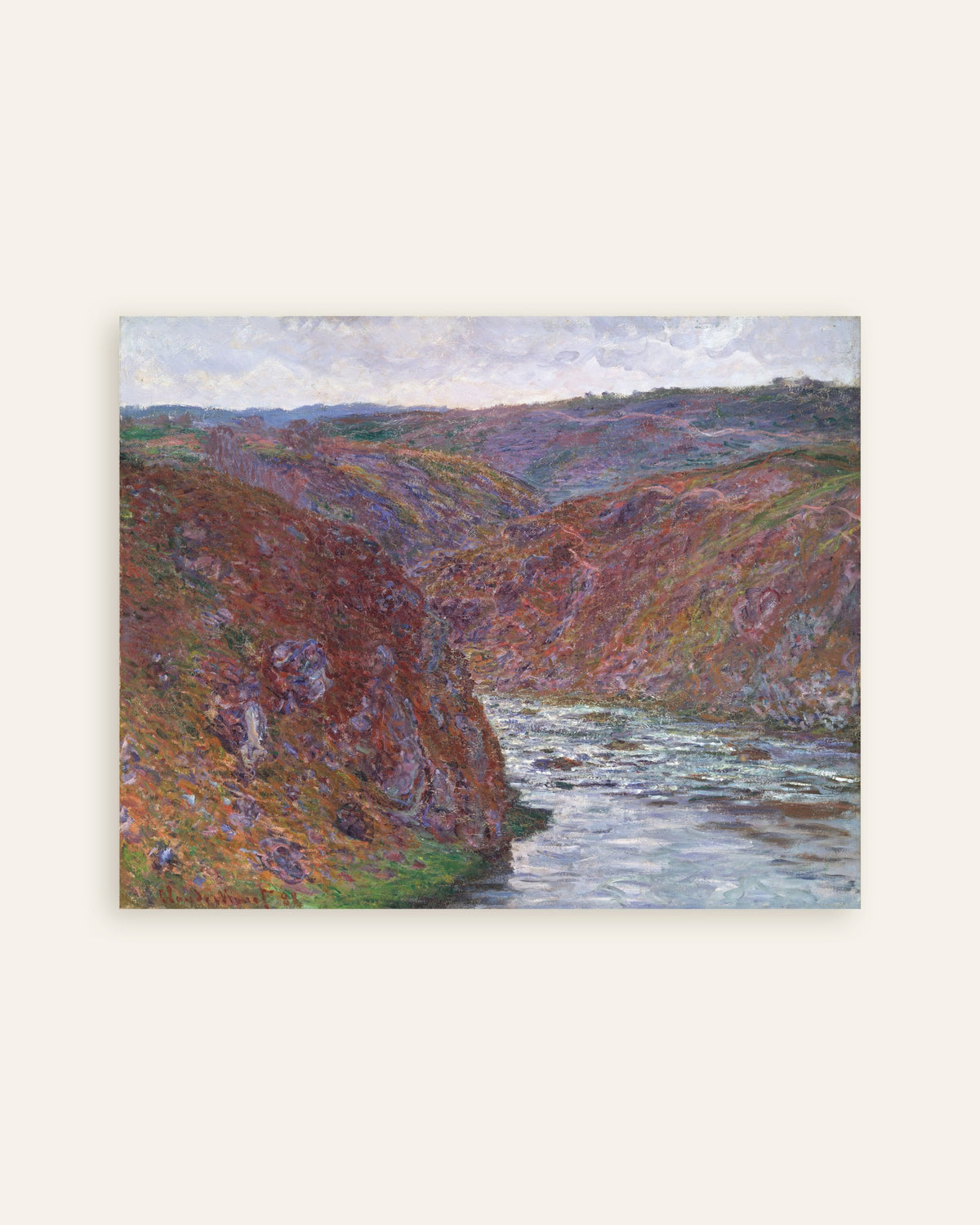 Poster La valle della Creuse, giornata grigia (1889) di Claude Monet, miniatura
