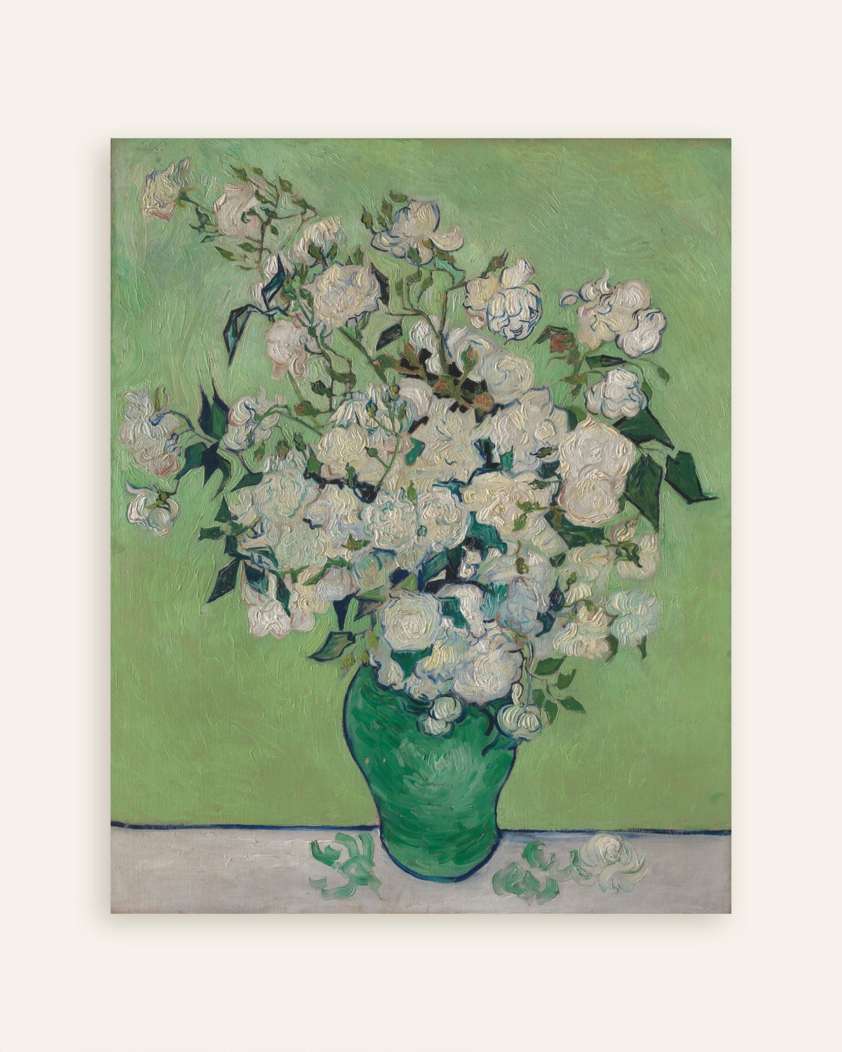 Poster di Vaso con rose (1890) di Vincent van Gogh, miniatura