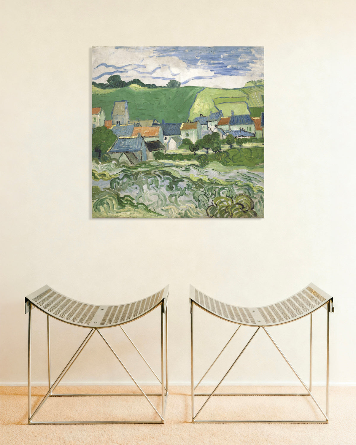 Poster di Veduta di Auvers (1890) di Vincent van Gogh