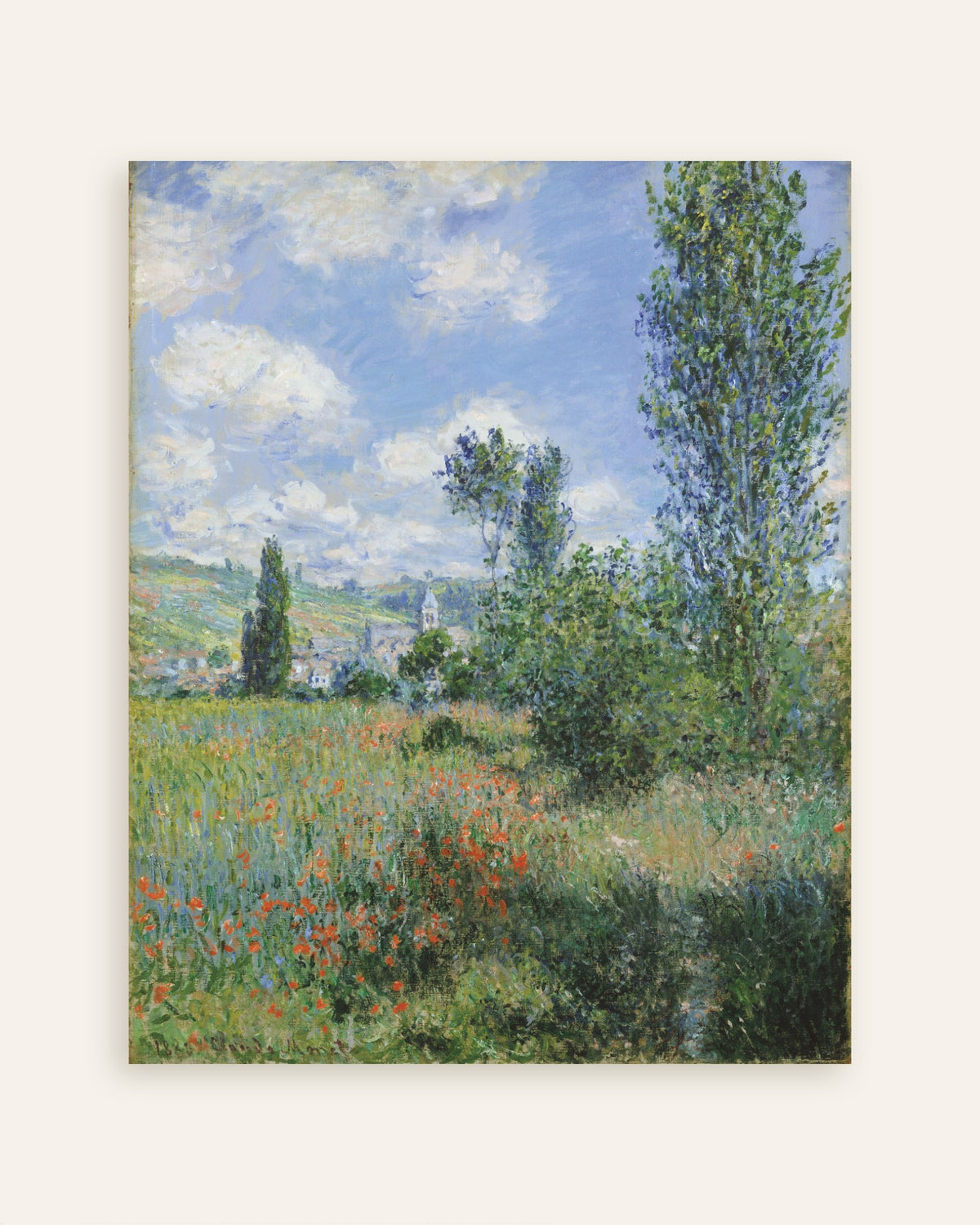 Poster Veduta di Vétheuil (1880) di Claude Monet, miniatura