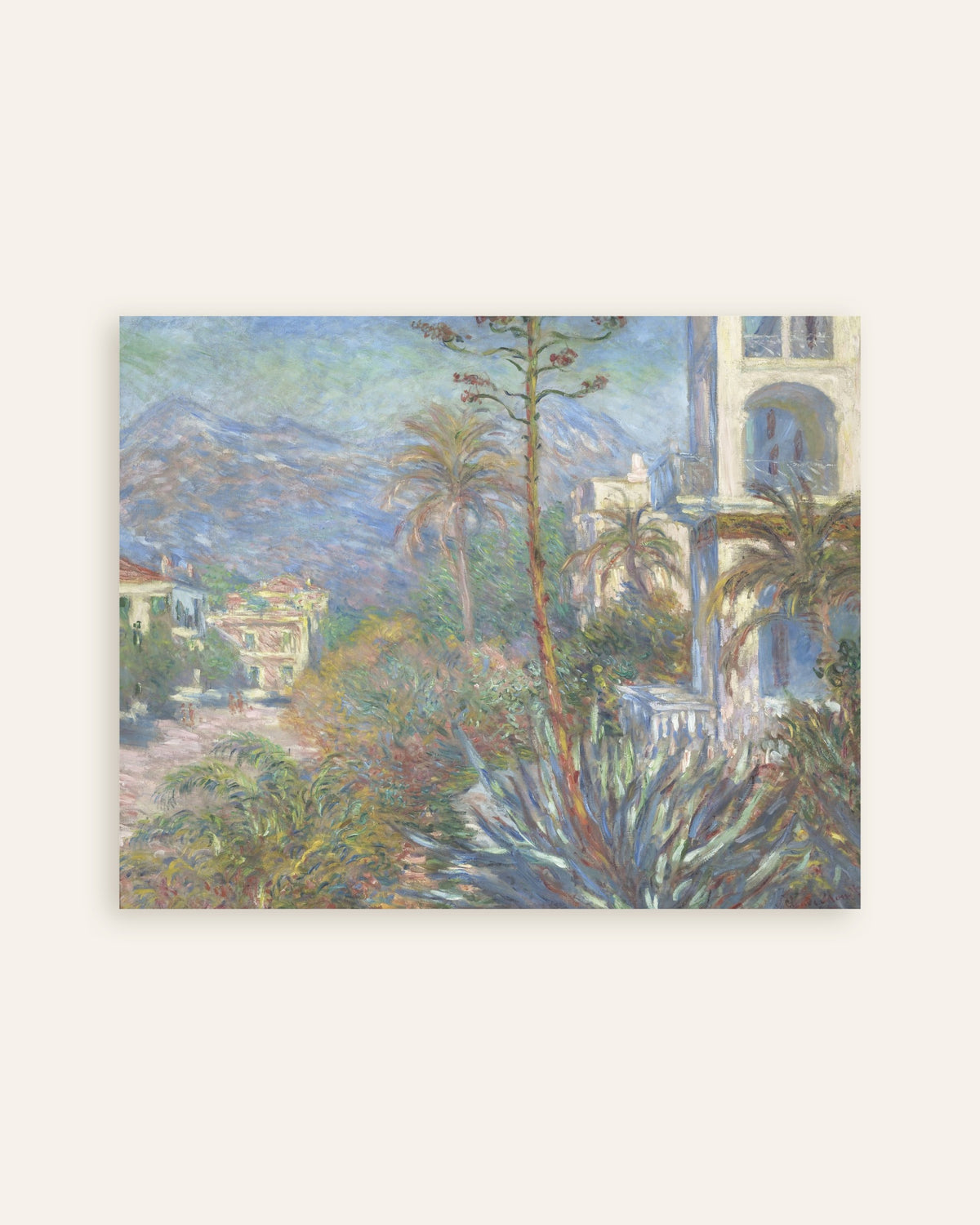 Poster Ville a Bordighera (1884) di Claude Monet, miniatura