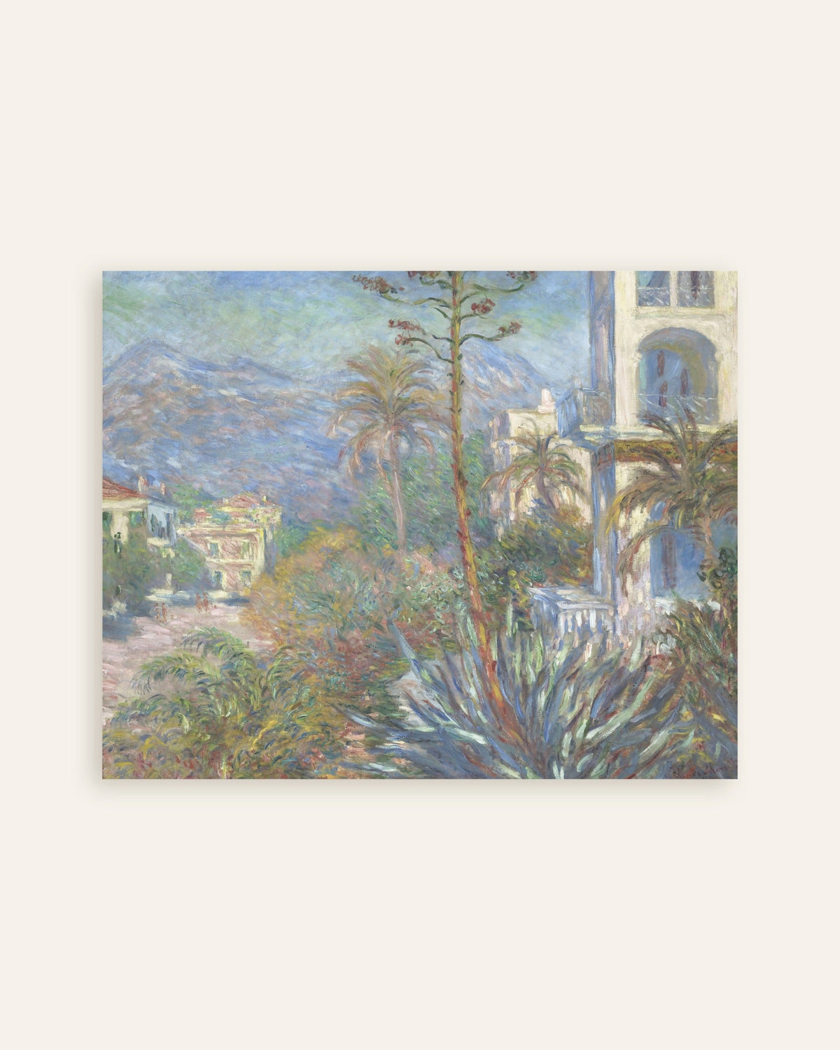 Poster Ville a Bordighera (1884) di Claude Monet, miniatura