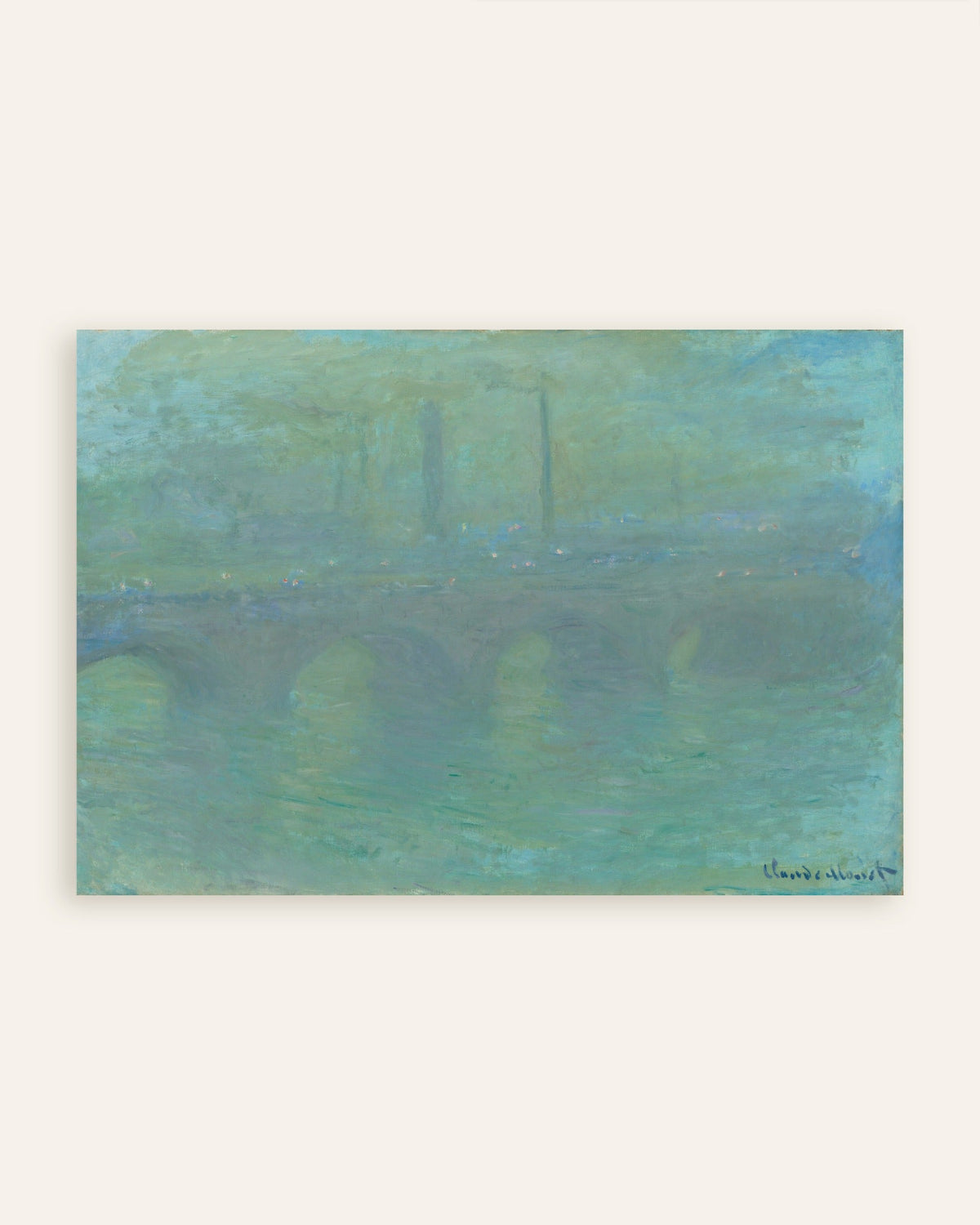 Poster Il ponte di Waterloo, Londra, al crepuscolo (1904) di Claude Monet, miniatura