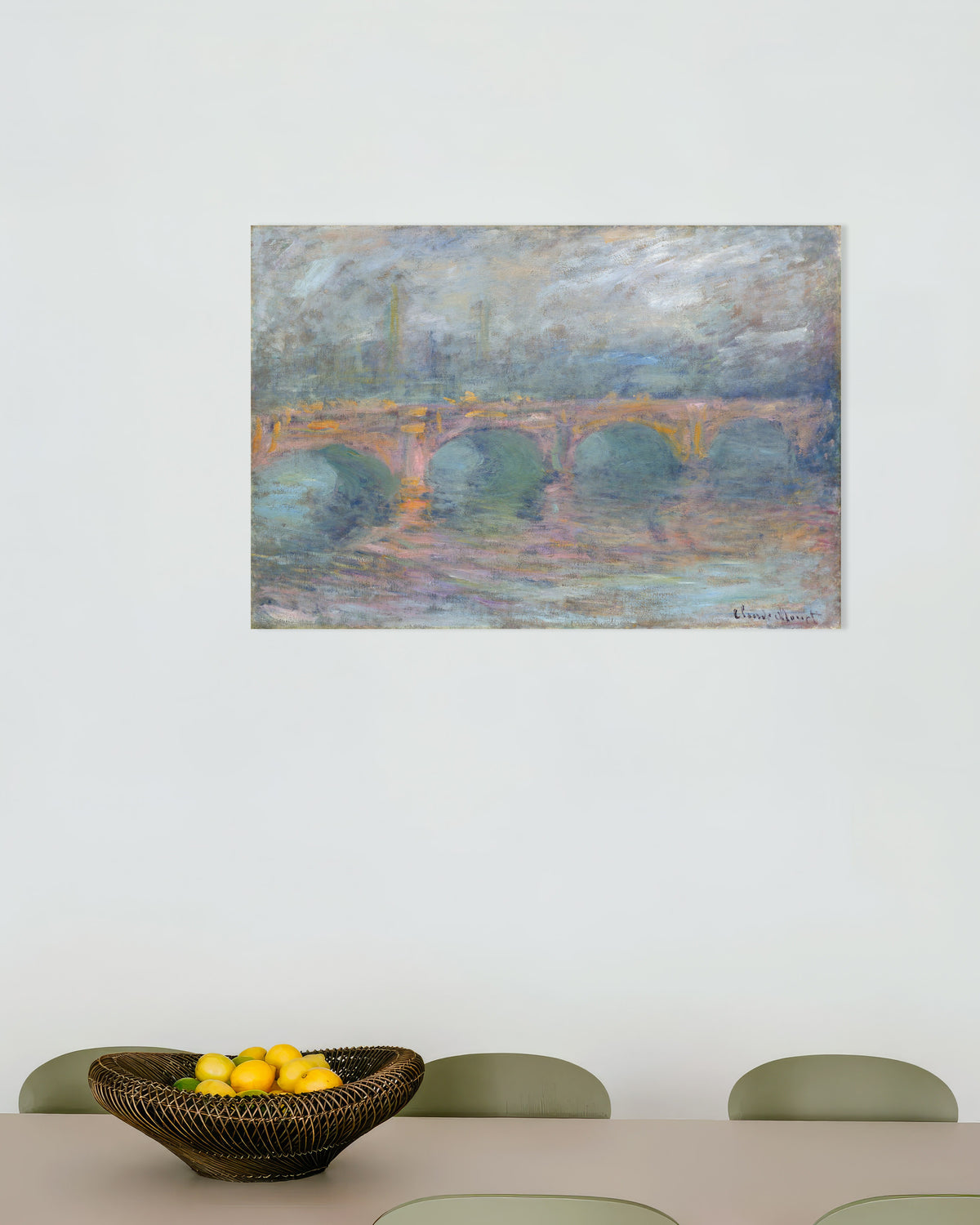 Poster Il ponte di Waterloo, Londra, al tramonto (1904) di Claude Monet