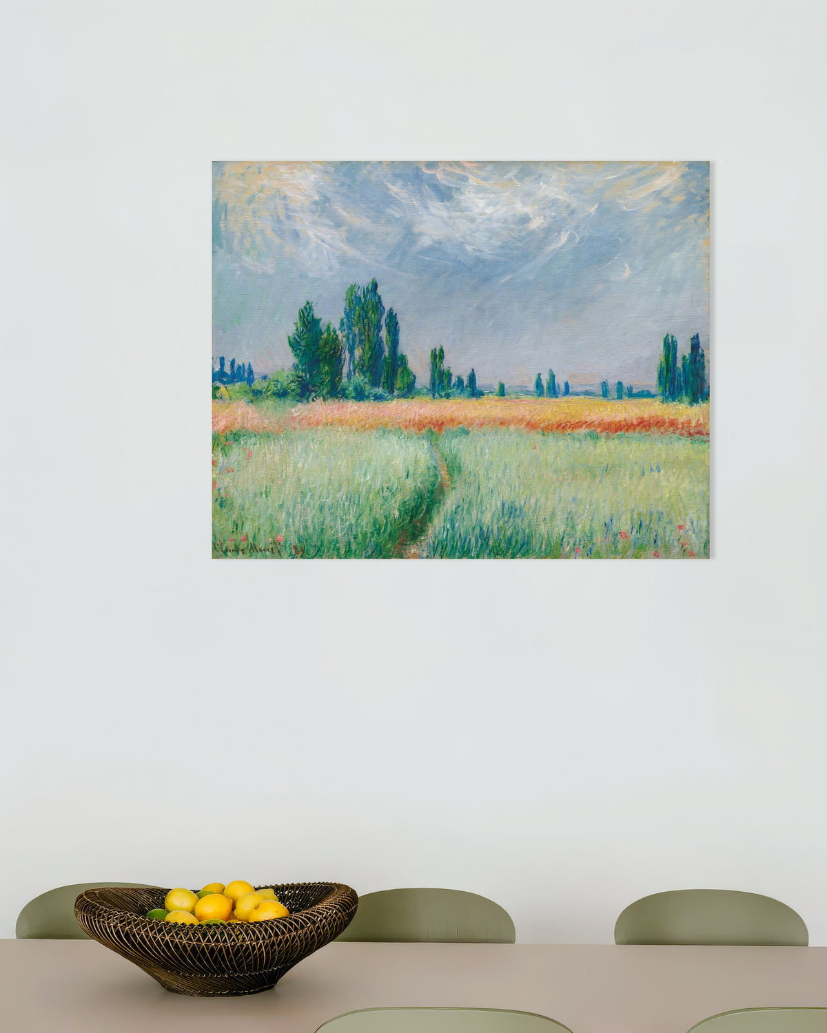 Poster Campo di grano (1881) di Claude Monet