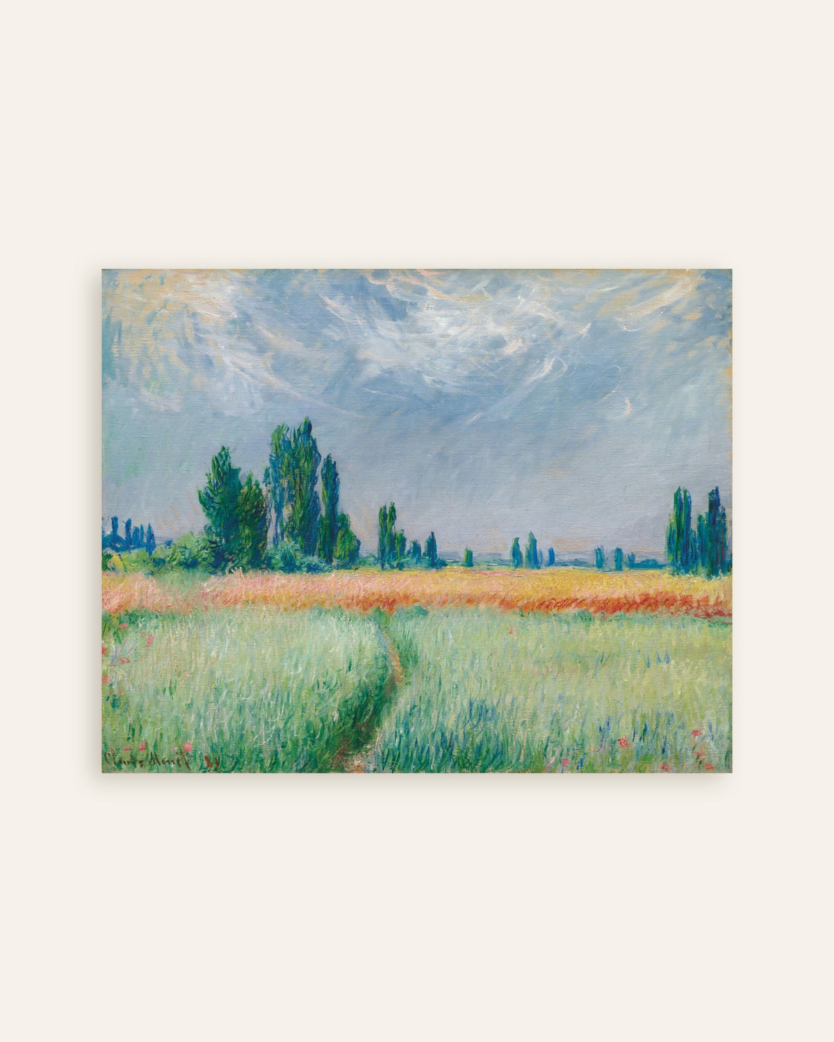 Poster Campo di grano (1881) di Claude Monet, miniatura