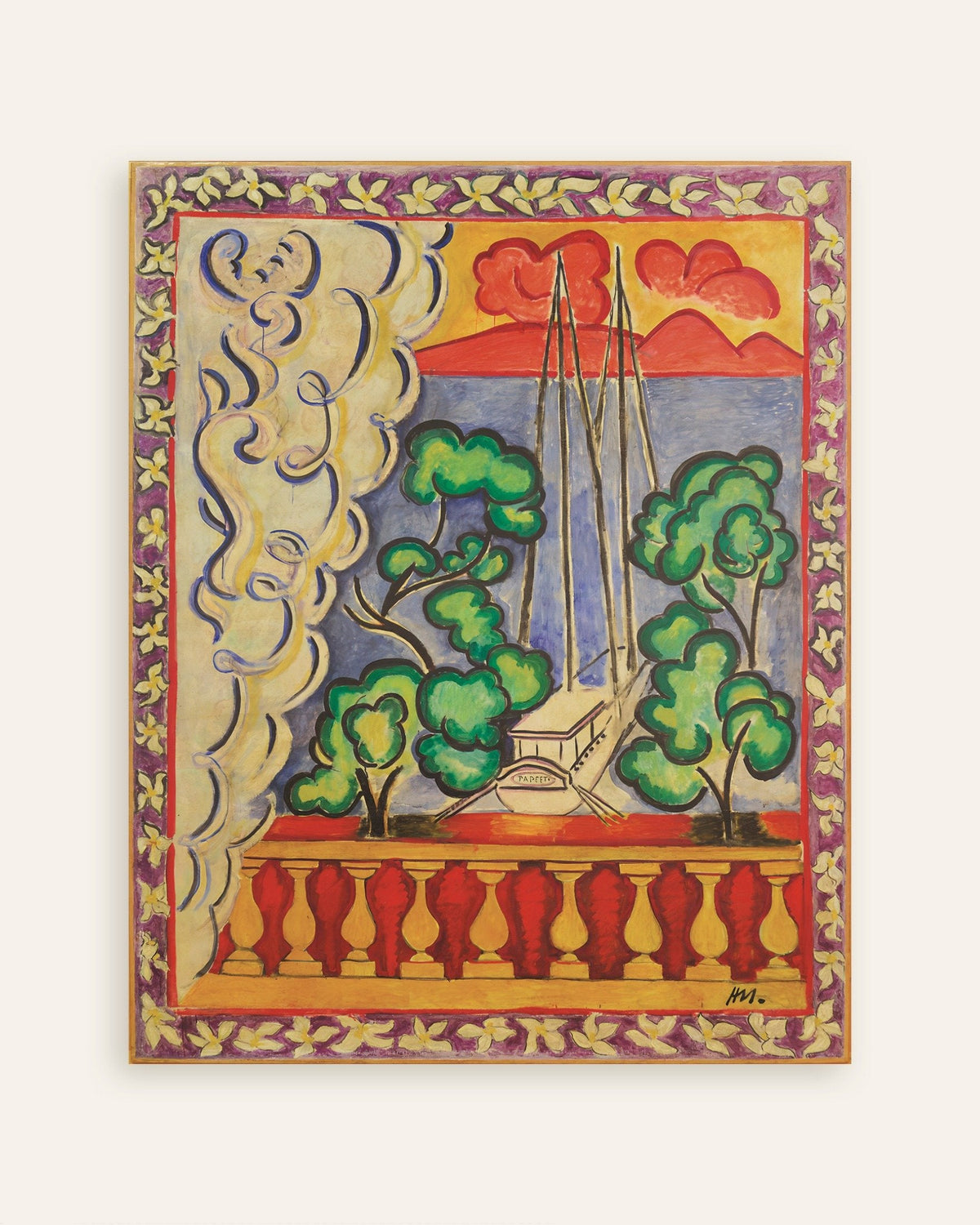Finestra a Tahiti (1935) di Henri Matisse, poster, miniatura