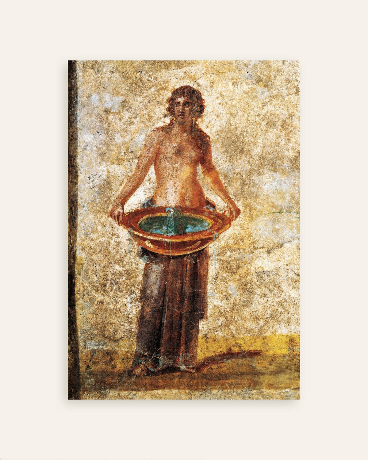 Poster dell'affresco della donna con bacile d'acqua, Pompei