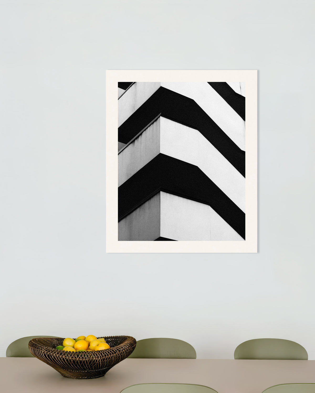 Poster «Balconi in cemento a zigzag»